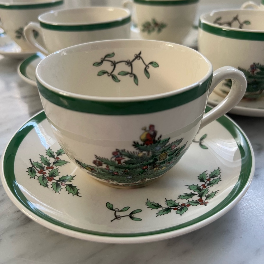 Spode Christmas Tree Cups - Picture 2 of 5